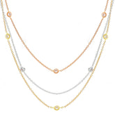 Collier en or 18 carats Tricolore